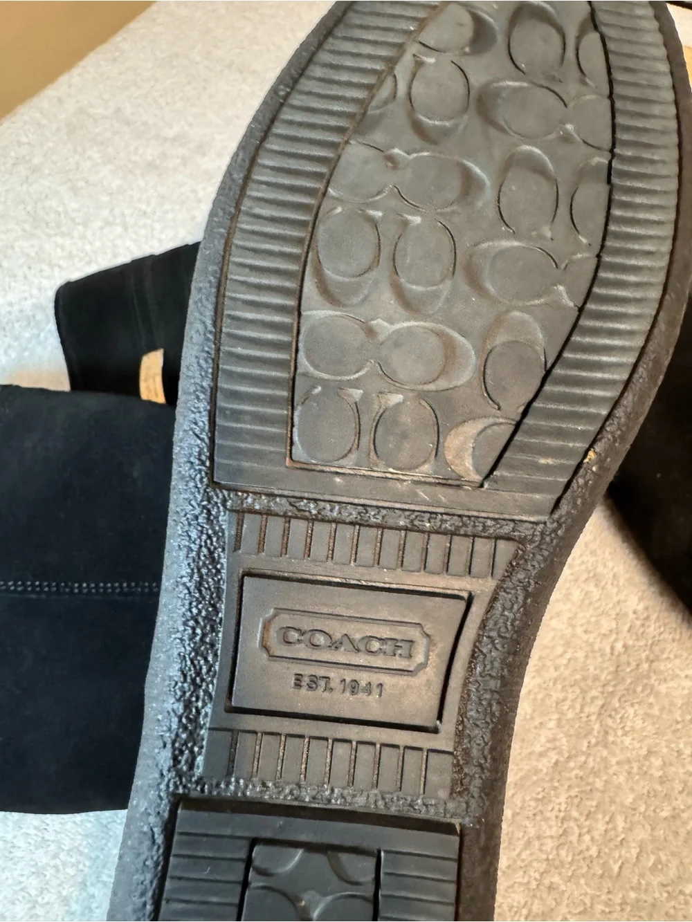 Coach sleek black